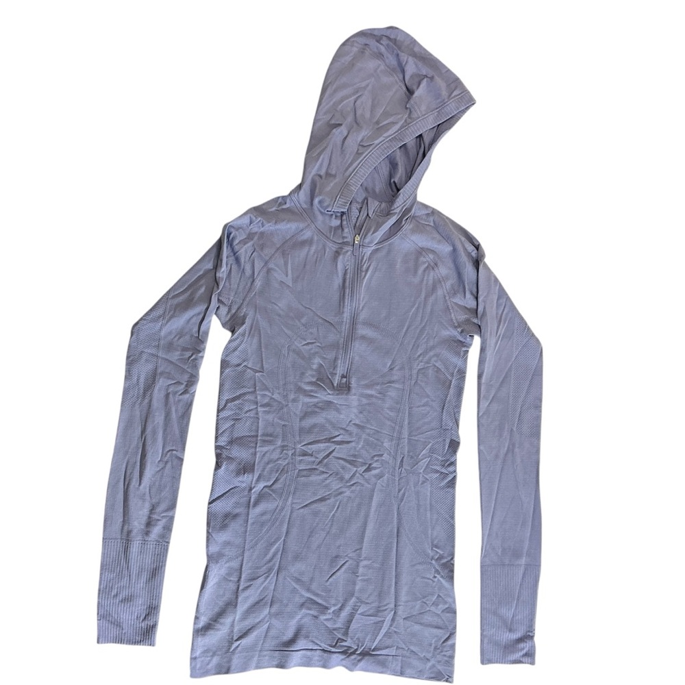 Lululemon Swiftly Tech Hooded 1/2 Zip Iron Purple 6